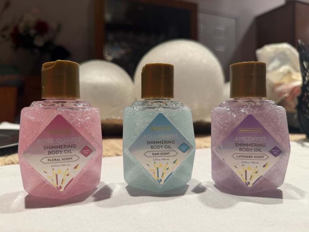 VIRAL Global Beauty Care 3 Pack Quartz Shimmering Body Oils